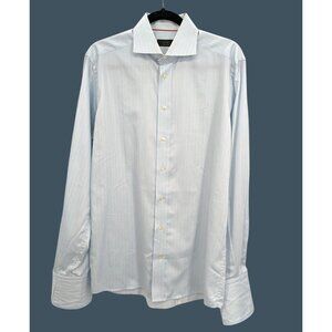 ETON Pinstripe Button Up Dress Shirt Classic Office Tailored Formal Size 41/16